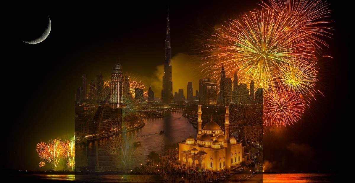 Dubai After Sunset in Ramadan