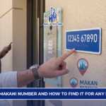 Makani number Dubai displayed on building entrance showing unique property identification system for accurate location tracking.