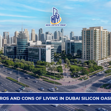 Living in Dubai Silicon Oasis showing modern residential buildings, tech hub infrastructure, and community lifestyle in Dubai.