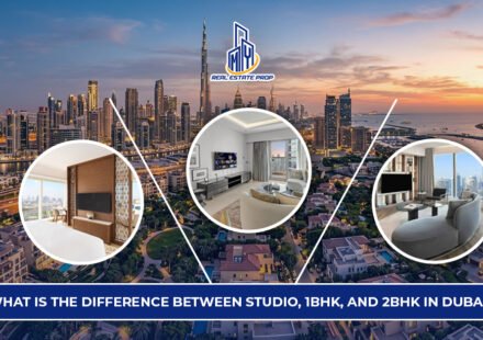 studio vs 1BHK vs 2BHK Dubai comparison showing different apartment layouts and living spaces in Dubai real estate.